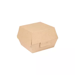 Boites Medium burger THE PACK 14.4x13.6x9.6cm Kraft Brun